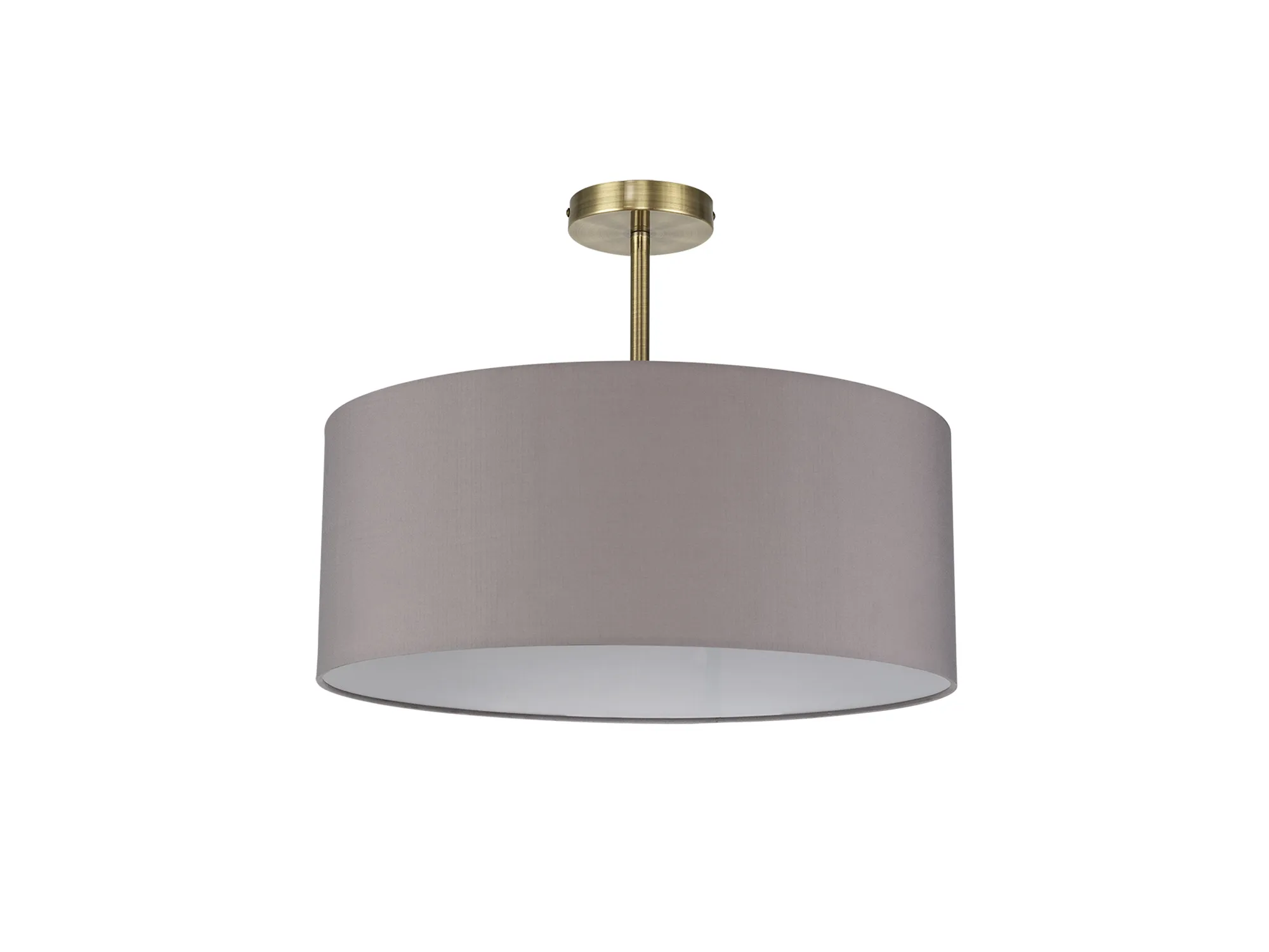 Baymont 50cm Pendant 1 Light Polished Chrome, Grey, Frosted Diffuser DK0150  Deco Baymont CH GR